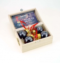 4er Kiste Christbaumkugel gefüllt mit Glühwein-Likör
